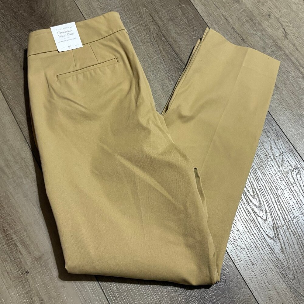 NWT TALBOTS Chatham Crop Pants Size 16